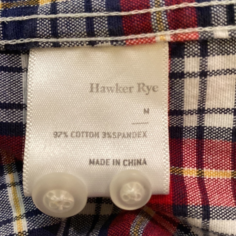 Hawker Rye Stretch Button Down Stretch Oxford Shirt Medium Slim - Picture 4 of 4